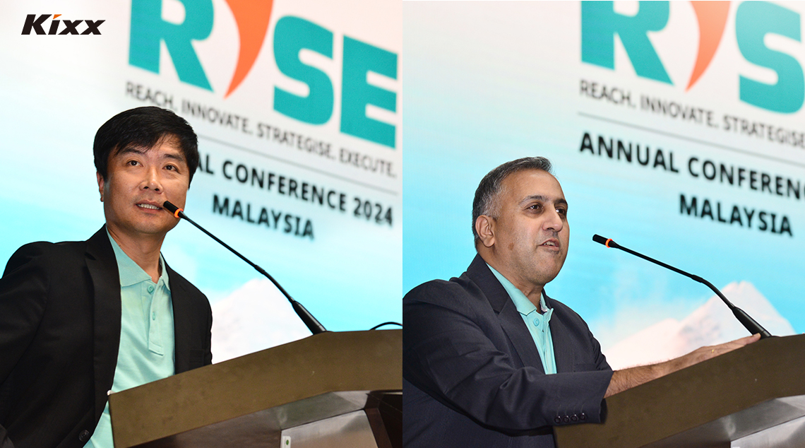 Mr. Yunkyung Yong, VP of Finished Lubricants, and Mr. Vijay Savant, CEO of GSIPL, presenting at the RISE 2024 annual conference.